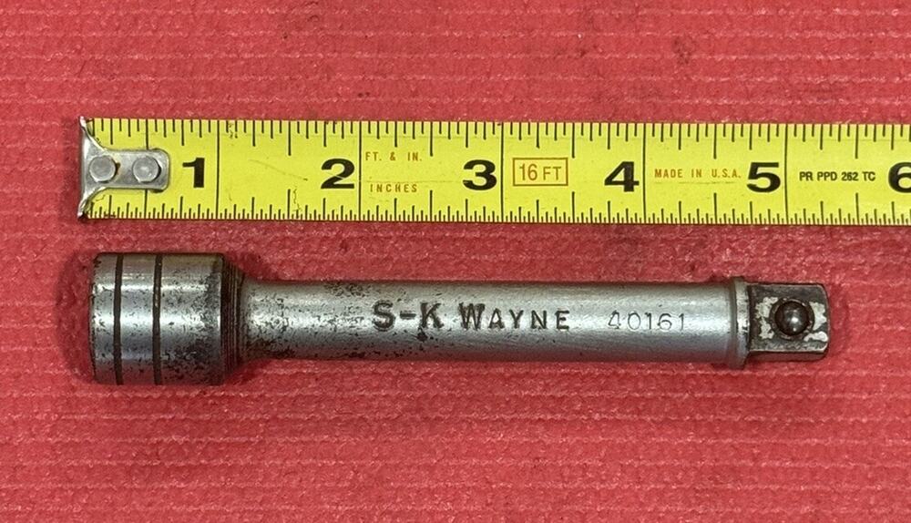 Vintage S-K Wayne Tools 40161, 1/2" Drive, 5" Extension Made in USA
